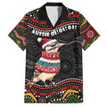 Personalised Australian Woodpecker Christmas Family Matching Short Sleeve Bodycon Dress and Hawaiian Shirt - Aussie Hoodie