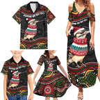 Personalised Australian Woodpecker Christmas Family Matching Summer Maxi Dress and Hawaiian Shirt - Aussie Hoodie