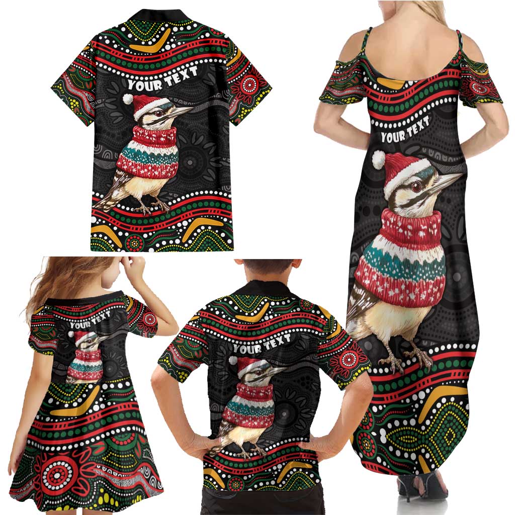 Personalised Australian Woodpecker Christmas Family Matching Summer Maxi Dress and Hawaiian Shirt - Aussie Hoodie