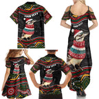 Personalised Australian Woodpecker Christmas Family Matching Summer Maxi Dress and Hawaiian Shirt - Aussie Hoodie