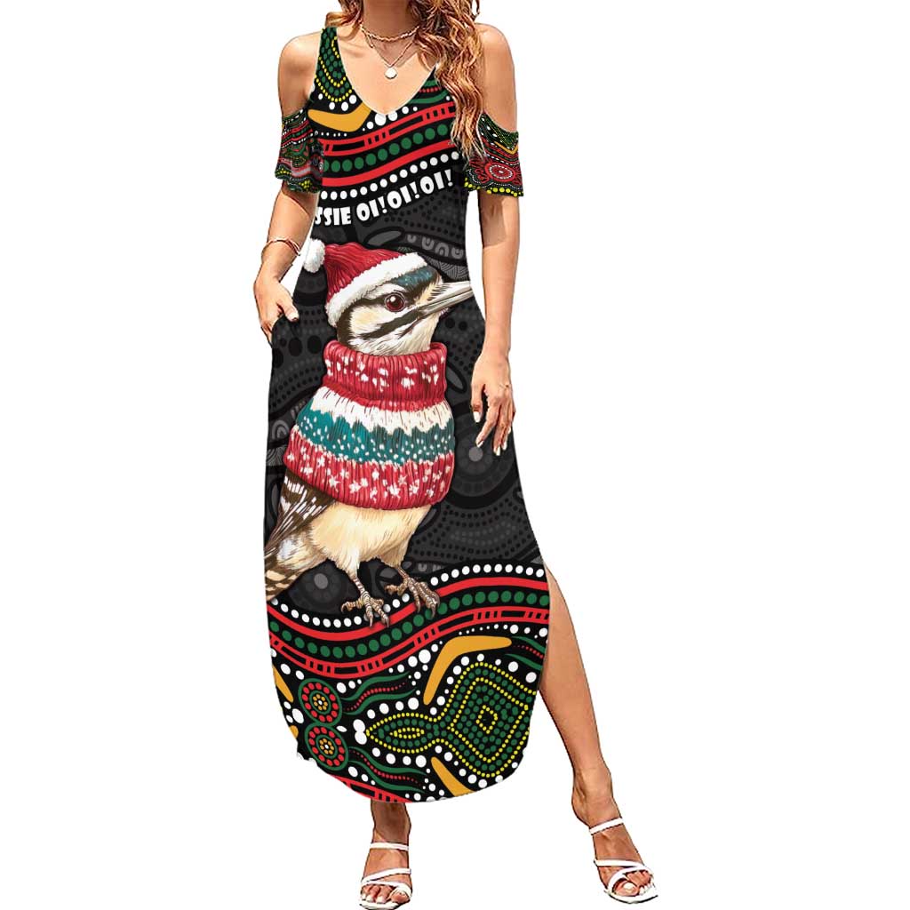 Personalised Australian Woodpecker Christmas Family Matching Summer Maxi Dress and Hawaiian Shirt - Aussie Hoodie