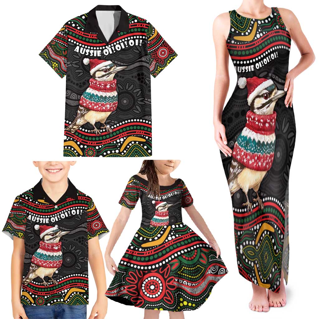 Personalised Australian Woodpecker Christmas Family Matching Tank Maxi Dress and Hawaiian Shirt - Aussie Hoodie