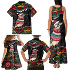Personalised Australian Woodpecker Christmas Family Matching Tank Maxi Dress and Hawaiian Shirt - Aussie Hoodie