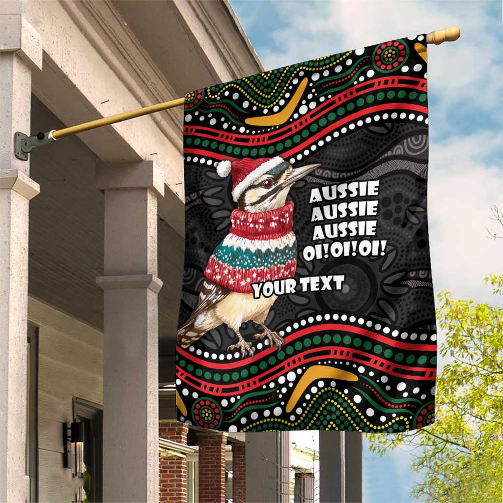Personalised Australian Woodpecker Christmas Garden Flag - Aussie Hoodie