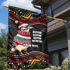 Personalised Australian Woodpecker Christmas Garden Flag - Aussie Hoodie