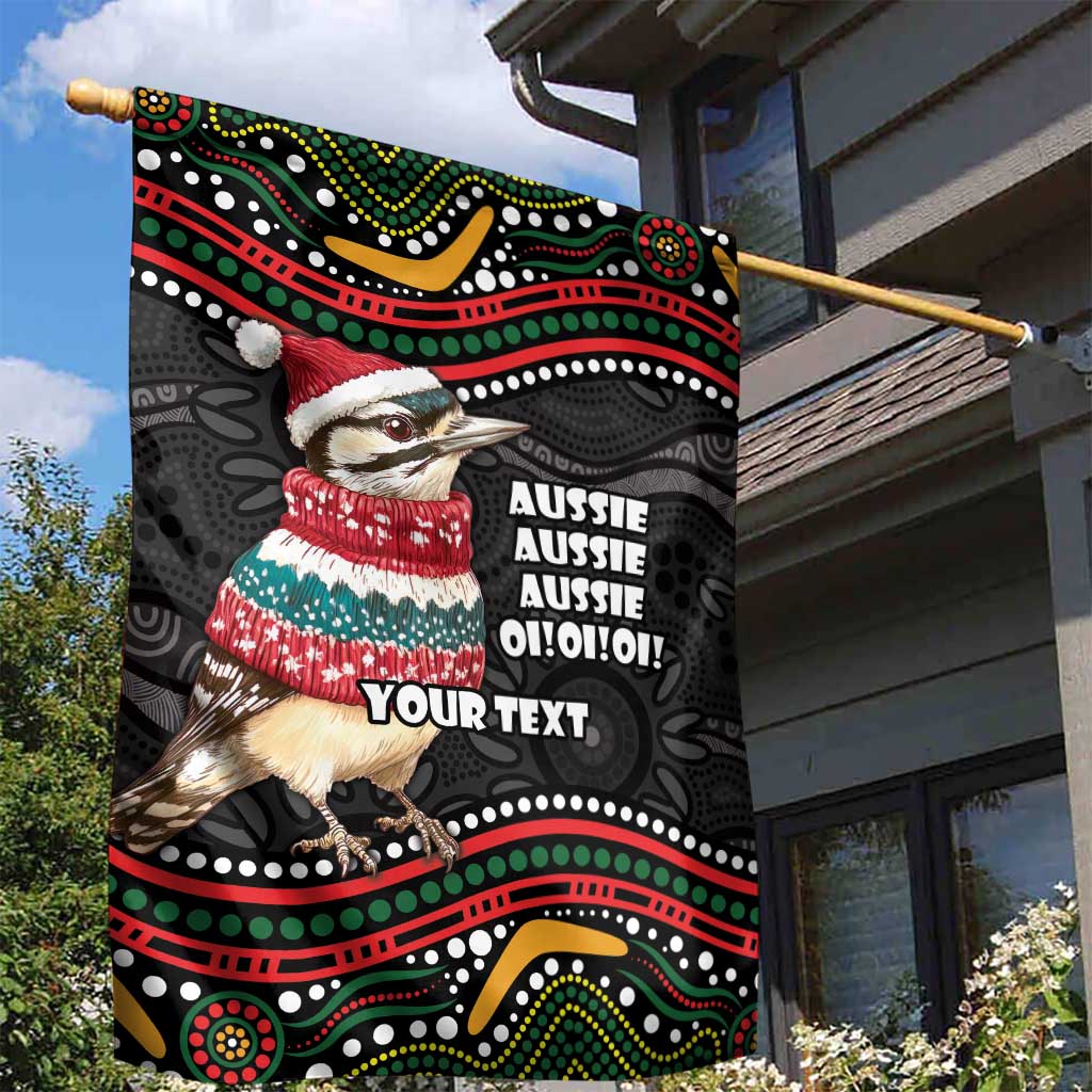 Personalised Australian Woodpecker Christmas Garden Flag - Aussie Hoodie