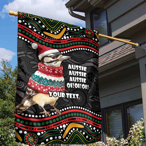 Personalised Australian Woodpecker Christmas Garden Flag - Aussie Hoodie