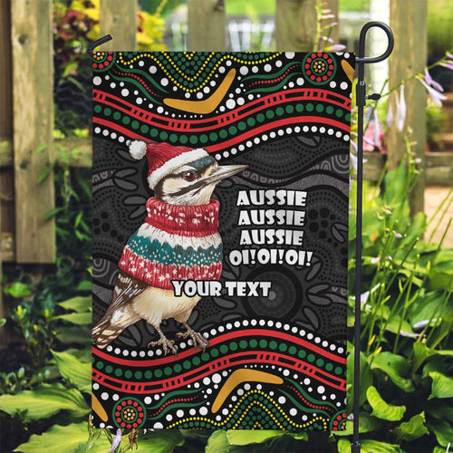 Personalised Australian Woodpecker Christmas Garden Flag - Aussie Hoodie