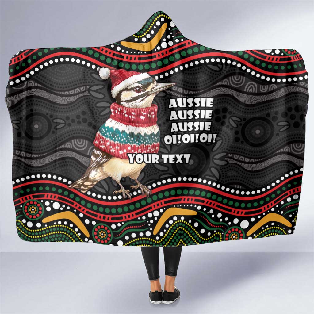 Personalised Australian Woodpecker Christmas Hooded Blanket - Aussie Hoodie