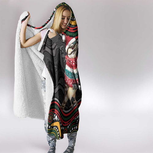 Personalised Australian Woodpecker Christmas Hooded Blanket - Aussie Hoodie