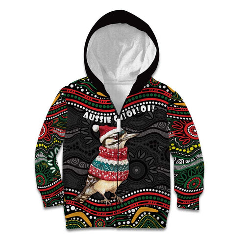 Personalised Australian Woodpecker Christmas Kid Hoodie - Aussie Hoodie