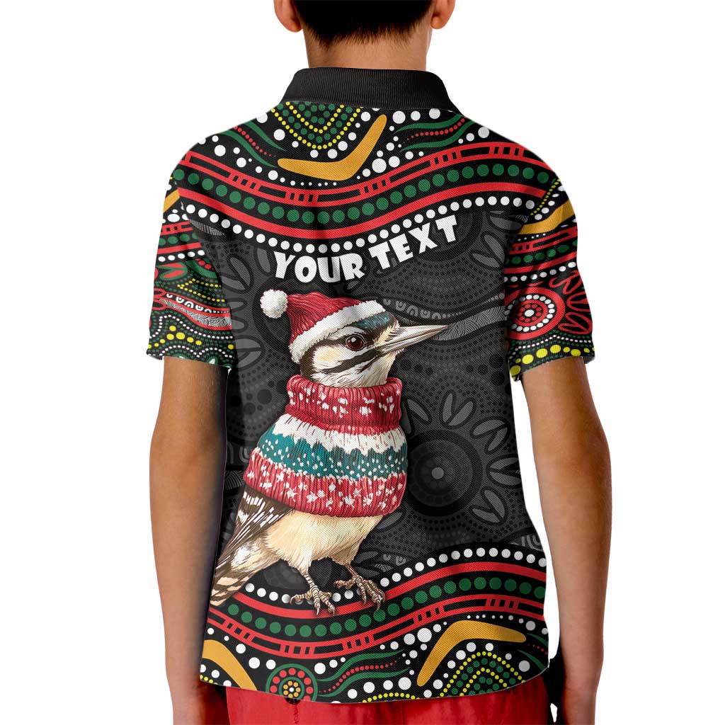 Personalised Australian Woodpecker Christmas Kid Polo Shirt - Aussie Hoodie