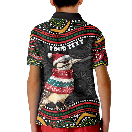 Personalised Australian Woodpecker Christmas Kid Polo Shirt - Aussie Hoodie