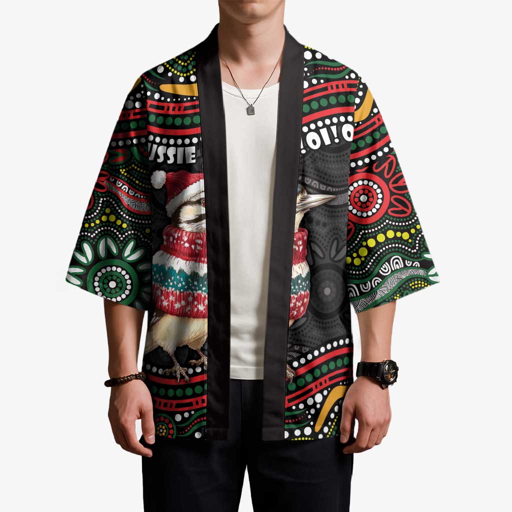 Personalised Australian Woodpecker Christmas Kimono - Aussie Hoodie