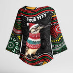 Personalised Australian Woodpecker Christmas Kimono Sleeve Blouse - Aussie Hoodie