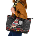 Personalised Australian Woodpecker Christmas Leather Tote Bag - Aussie Hoodie