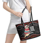 Personalised Australian Woodpecker Christmas Leather Tote Bag - Aussie Hoodie