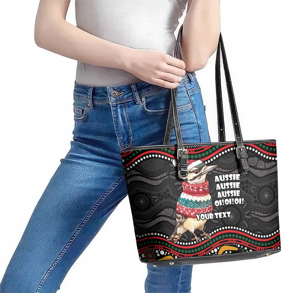 Personalised Australian Woodpecker Christmas Leather Tote Bag - Aussie Hoodie