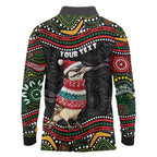 Personalised Australian Woodpecker Christmas Long Sleeve Polo Shirt - Aussie Hoodie
