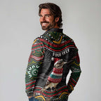 Personalised Australian Woodpecker Christmas Long Sleeve Polo Shirt - Aussie Hoodie