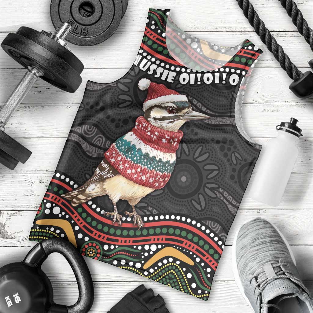 Personalised Australian Woodpecker Christmas Men Tank Top - Aussie Hoodie