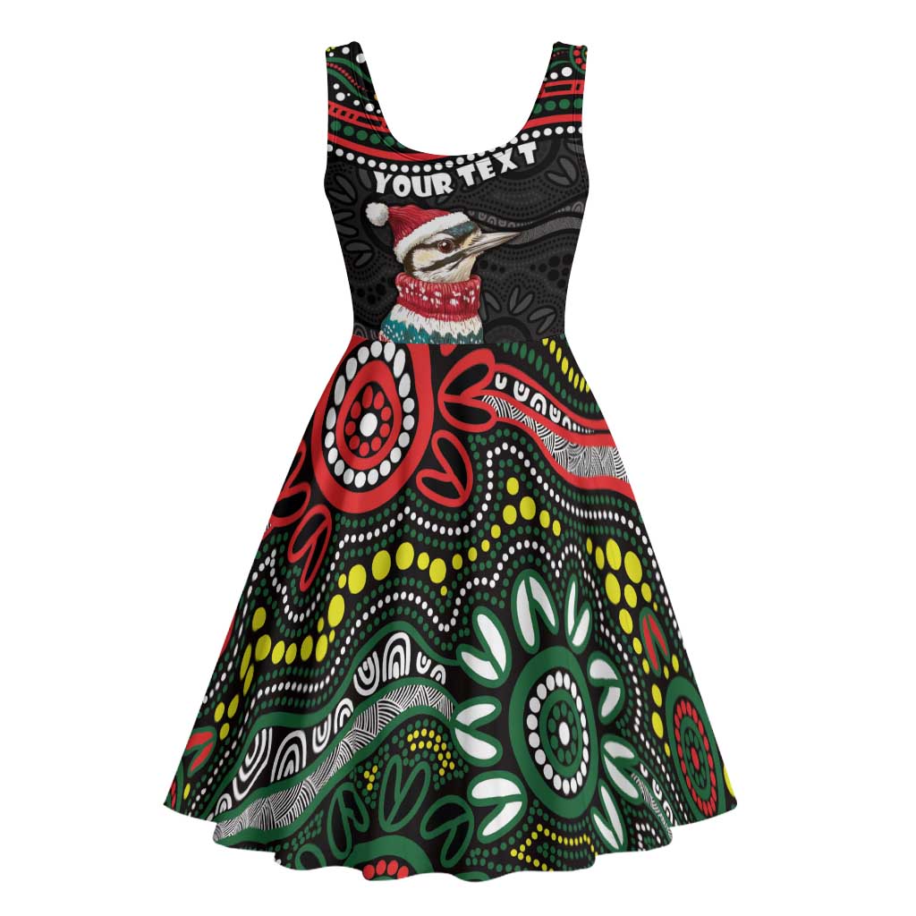 Personalised Australian Woodpecker Christmas Midi Dress - Aussie Hoodie