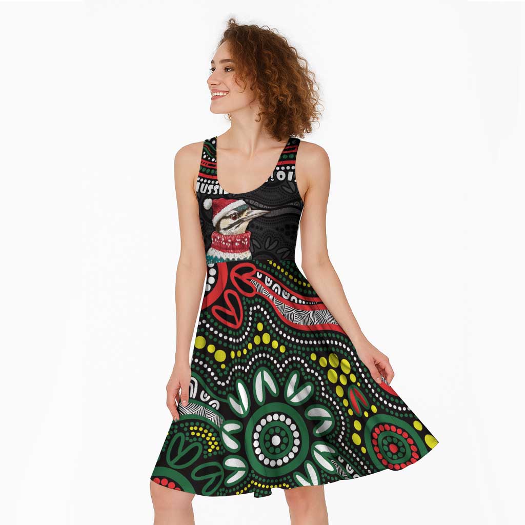 Personalised Australian Woodpecker Christmas Midi Dress - Aussie Hoodie