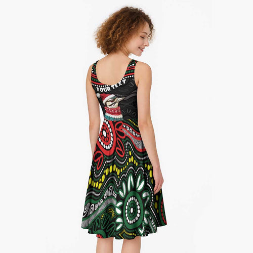 Personalised Australian Woodpecker Christmas Midi Dress - Aussie Hoodie