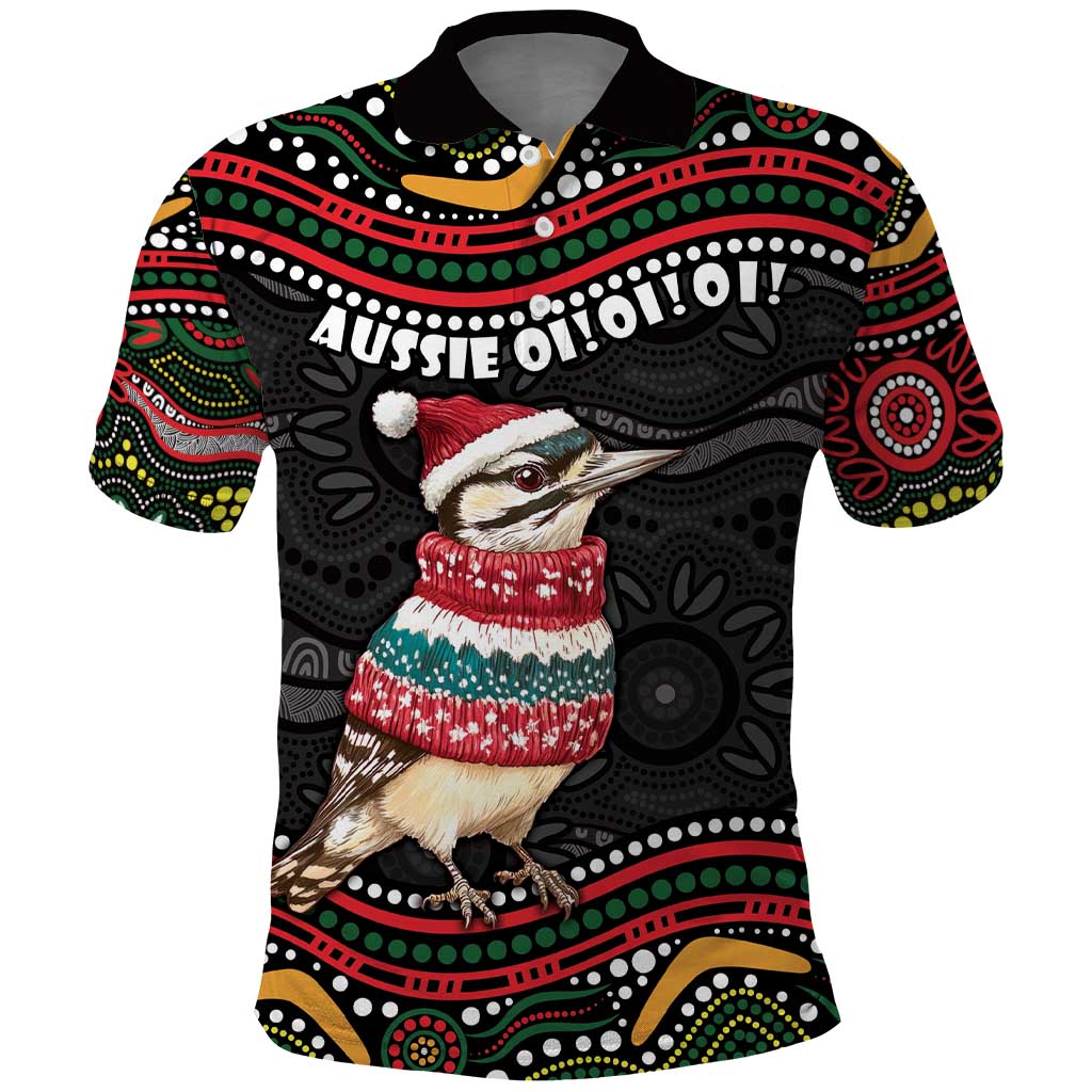 Personalised Australian Woodpecker Christmas Polo Shirt - Aussie Hoodie