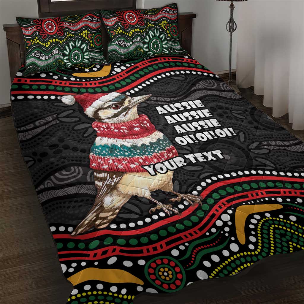 Personalised Australian Woodpecker Christmas Quilt Bed Set - Aussie Hoodie
