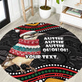 Personalised Australian Woodpecker Christmas Round Carpet - Aussie Hoodie