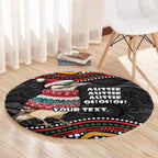 Personalised Australian Woodpecker Christmas Round Carpet - Aussie Hoodie