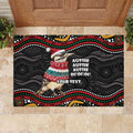 Personalised Australian Woodpecker Christmas Rubber Doormat - Aussie Hoodie