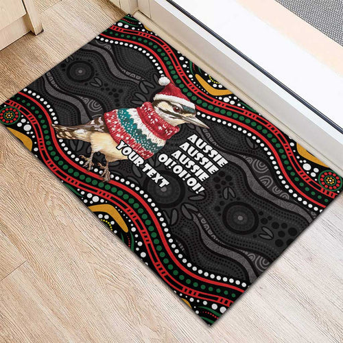 Personalised Australian Woodpecker Christmas Rubber Doormat - Aussie Hoodie