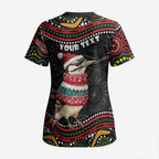 Personalised Australian Woodpecker Christmas Scrub Top - Aussie Hoodie