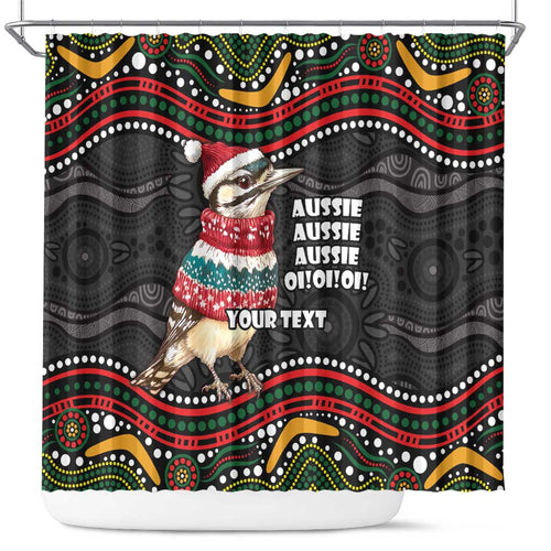 Personalised Australian Woodpecker Christmas Shower Curtain - Aussie Hoodie