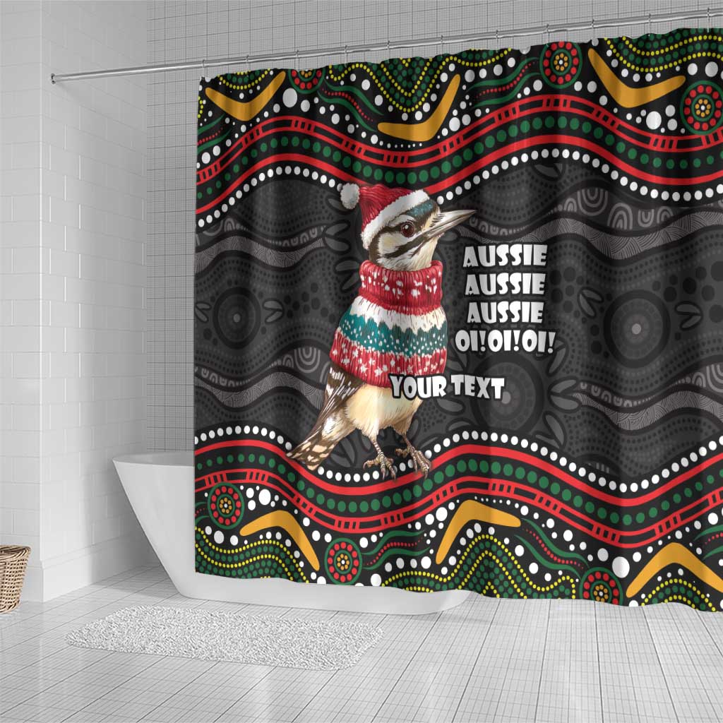 Personalised Australian Woodpecker Christmas Shower Curtain - Aussie Hoodie