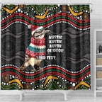 Personalised Australian Woodpecker Christmas Shower Curtain - Aussie Hoodie