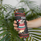 Personalised Australian Woodpecker Christmas Skinny Tumbler - Aussie Hoodie
