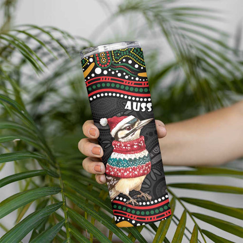 Personalised Australian Woodpecker Christmas Skinny Tumbler - Aussie Hoodie
