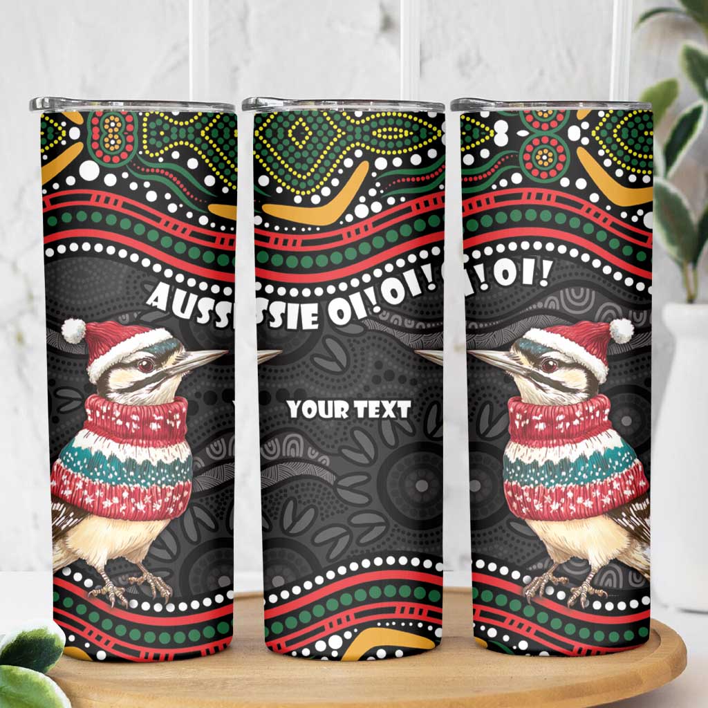 Personalised Australian Woodpecker Christmas Skinny Tumbler - Aussie Hoodie