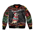Personalised Australian Woodpecker Christmas Sleeve Zip Bomber Jacket - Aussie Hoodie