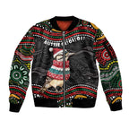 Personalised Australian Woodpecker Christmas Sleeve Zip Bomber Jacket - Aussie Hoodie