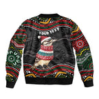 Personalised Australian Woodpecker Christmas Sleeve Zip Bomber Jacket - Aussie Hoodie