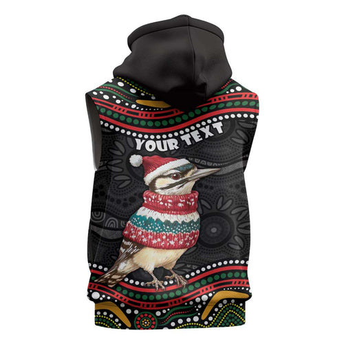 Personalised Australian Woodpecker Christmas Sleeveless Hoodie - Aussie Hoodie