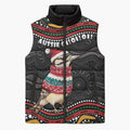 Personalised Australian Woodpecker Christmas Sleeveless Puffer Jacket - Aussie Hoodie
