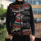 Personalised Australian Woodpecker Christmas Sleeveless Puffer Jacket - Aussie Hoodie