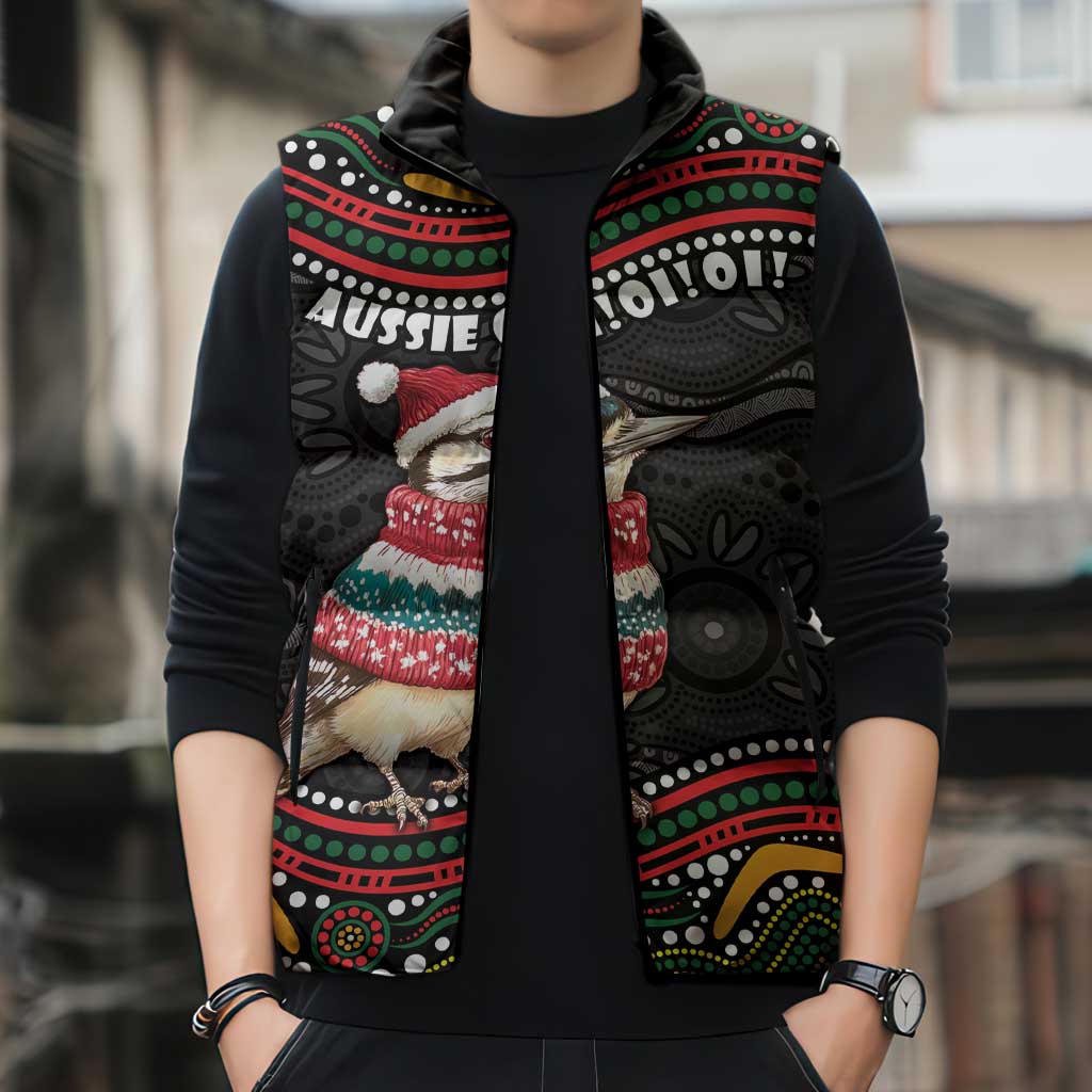 Personalised Australian Woodpecker Christmas Sleeveless Puffer Jacket - Aussie Hoodie