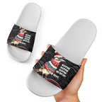 Personalised Australian Woodpecker Christmas Slide Sandals - Aussie Hoodie