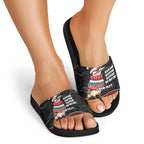 Personalised Australian Woodpecker Christmas Slide Sandals - Aussie Hoodie